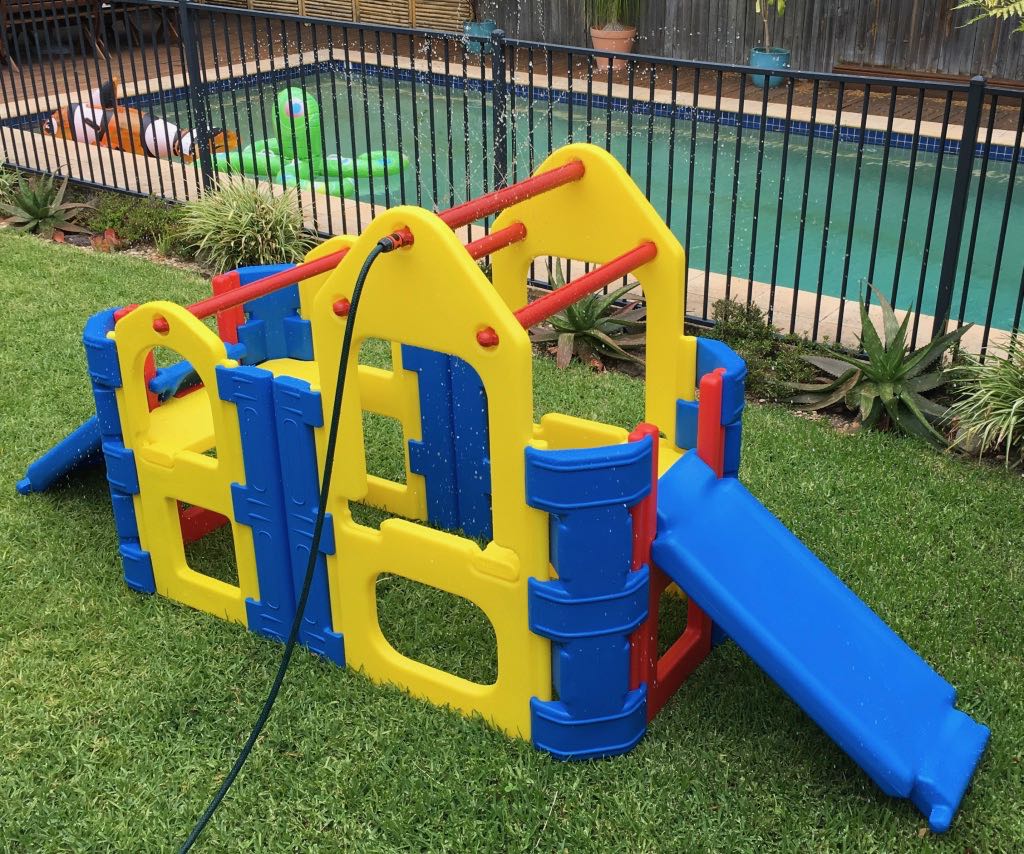 AMPI Bar Sprays Water Australian Made Kids Outdoor Maxi Climber with 2 Slides 